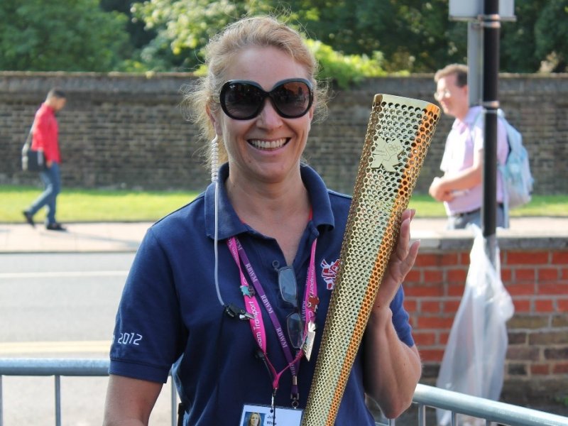 Julia White and the 2012 Olympic torch
